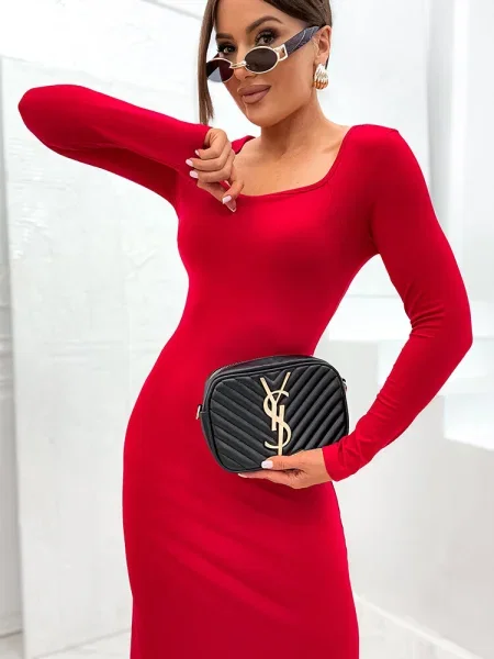 Fustă din piele Resti până la genunchi