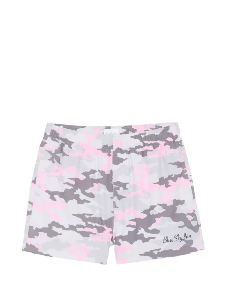 Slip de baie Blue Sky Inn cu imagine cu model camuflaj albastru