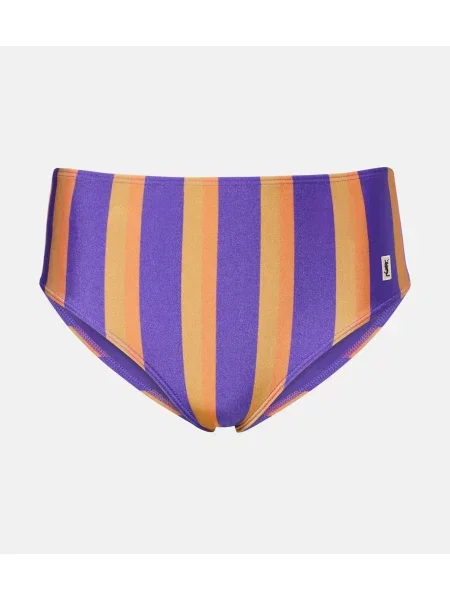 Bikini Saint Laurent cu dungi violet