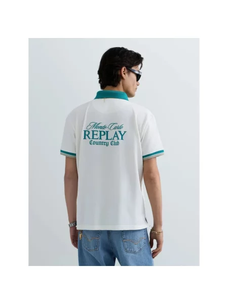 Koszulka polo Replay biała