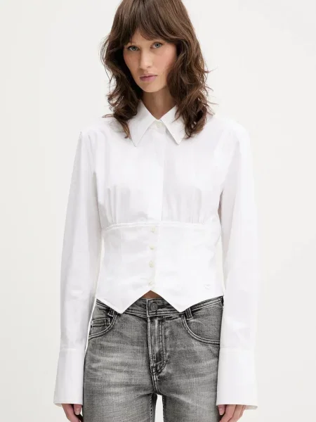 Miss Sixty cămașă din cu guler clasic regular alb