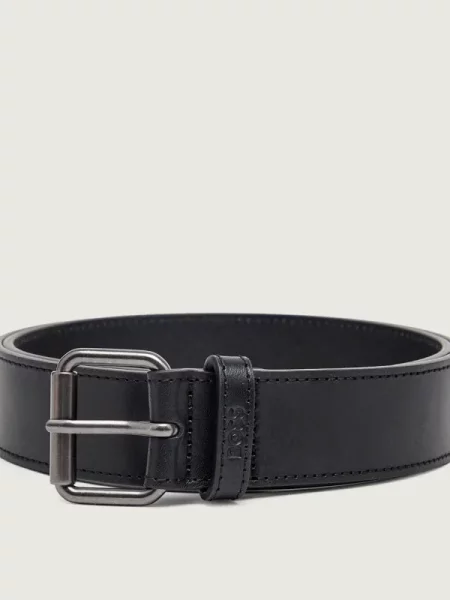 BOSS BLACK Curea de piele negru
