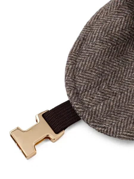 Șapcă Armani Exchange cu model herringbone maro
