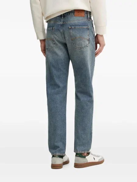 Blugi Armani Exchange cu broderie albastru