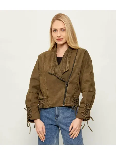 Cropp geacă de blugi Desigual din piele kaki