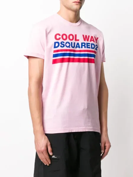 Tricou Dsquared2 cu imagine roz