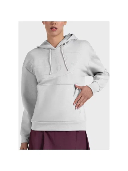 Bluza z kapturem Bullpadel Eolia lodowy XS szary