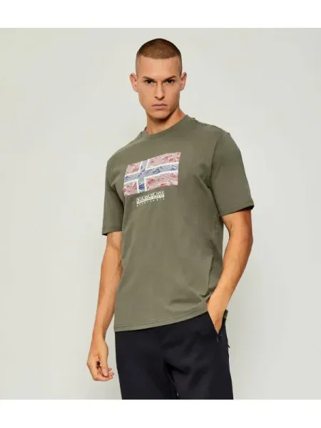 Napapijri Tricou S-DRAPEAU SS | Relaxed fit verde