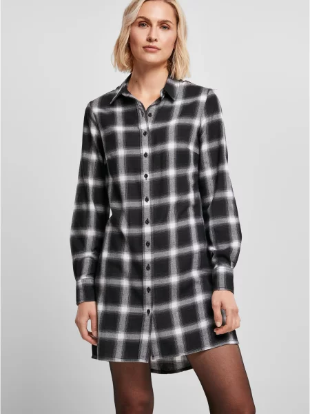 Rochie tip cămașă Urban Classics alb