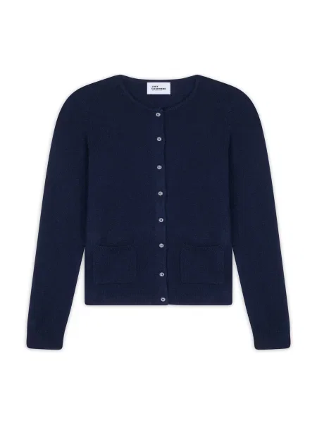 JUST CASHMERE Geacă tricotată Katharine bleumarin