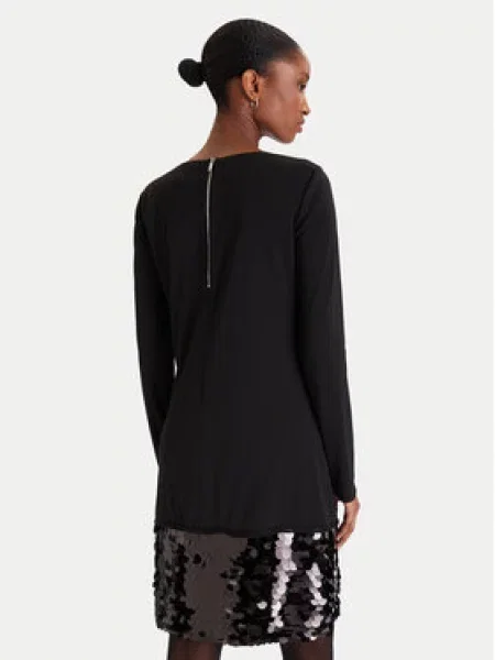 DKNY Cocktail obleka črna
