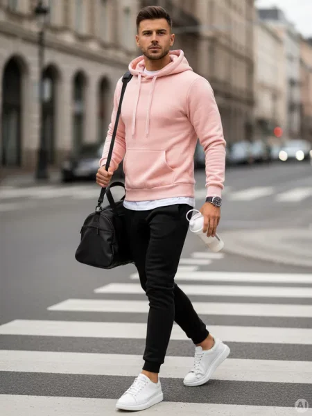 Dres różowo-czarny Dstreet czarny
