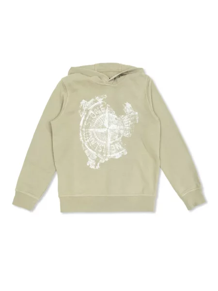 Bluza z kapturem dziecięca Stone Island zielona