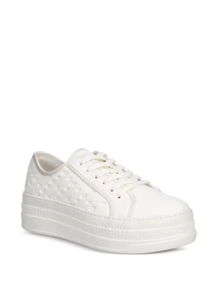 Sneakerși Armani Exchange cu autograf alb