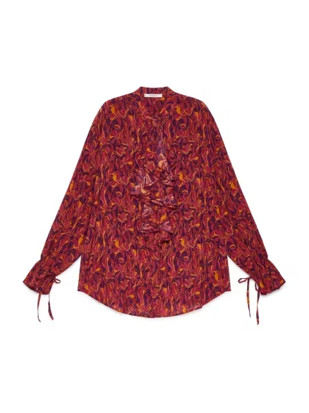 Lniana bluzka Maliparmi czerwona