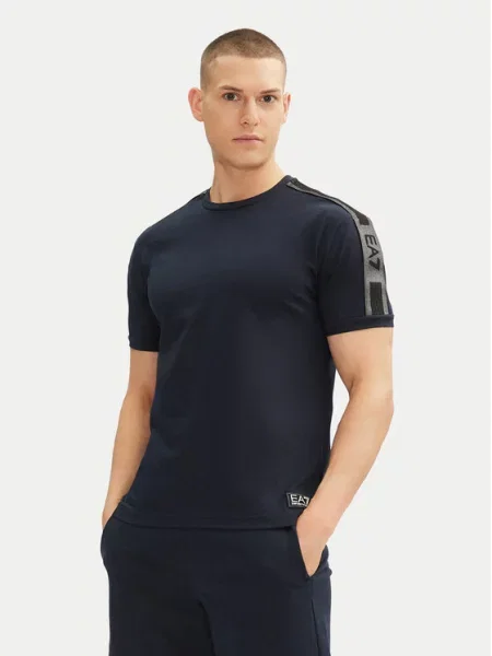 Emporio Armani Majica Logo Series mornarska črna