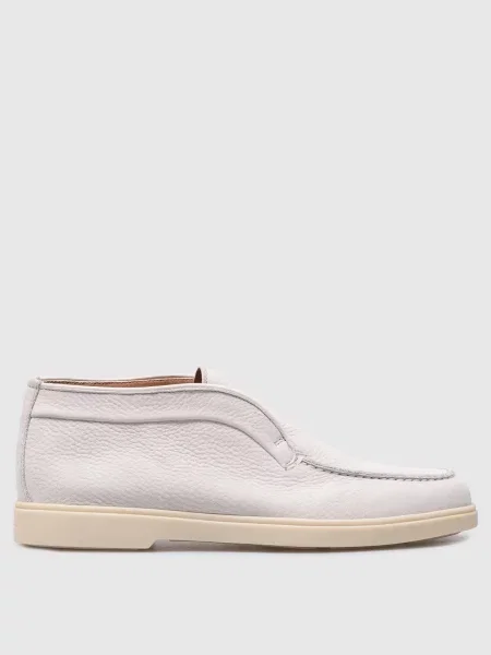 Шкіряні дезерти з логотипом Santoni білі