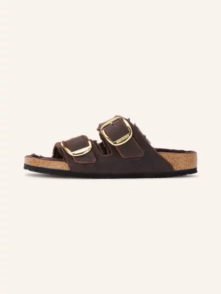 Birkenstock Klapki Arizona Shearling braun brązowe