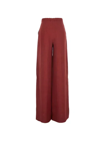 Pantaloni palazzo Max Mara de in cu cordon roșu