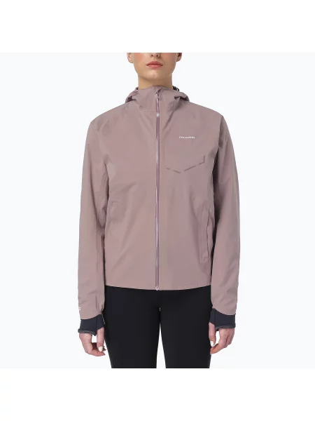 Geacă de alergare pentru femei Salomon Bonatti Waterproof antler