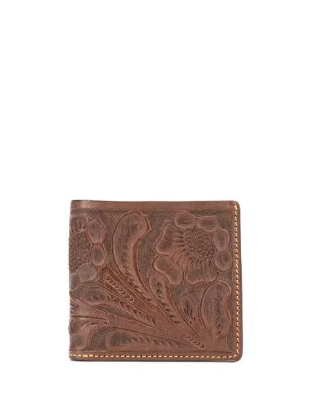 Portofel Ralph Lauren Rrl cu model floral maro