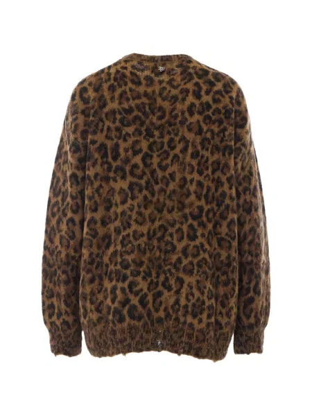 Pulover Aniye By zdrențuiți cu model leopard maro