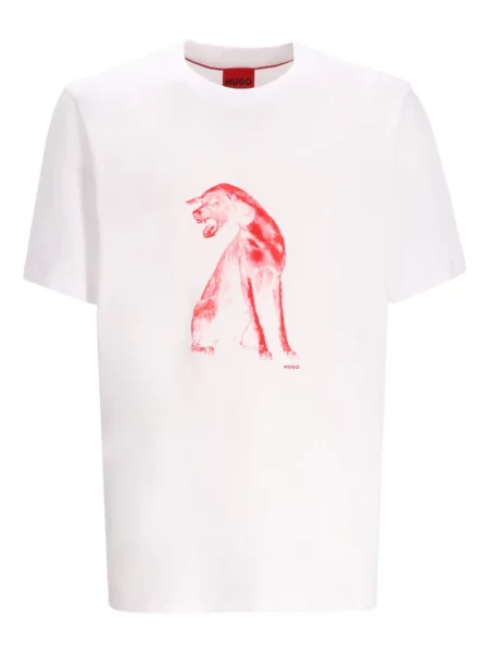 Tricou Hugo cu imagine alb
