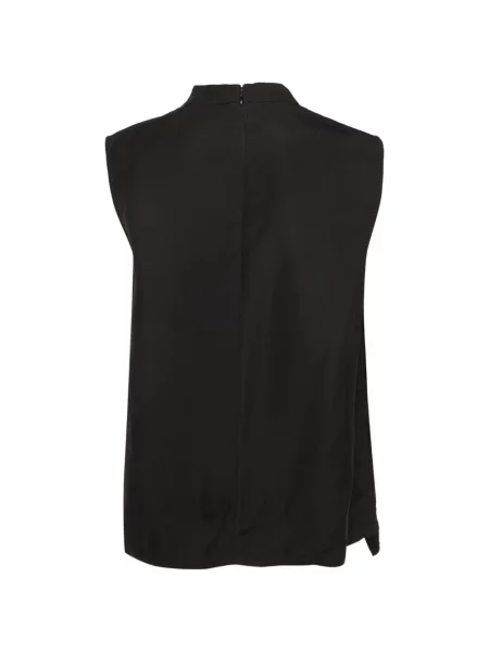 Bluză Cavalli Class fără mâneci drapată negru
