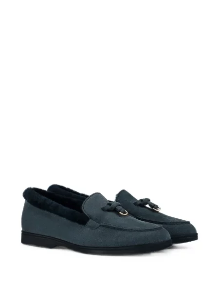 Pantofi loafer Doucal's cu blană albastru
