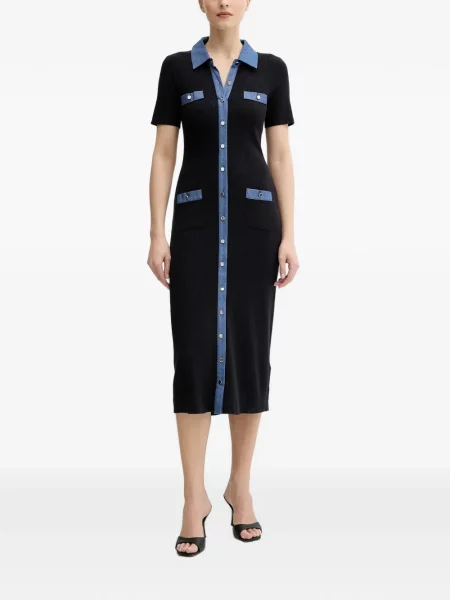 Rochie din denim Morgan negru