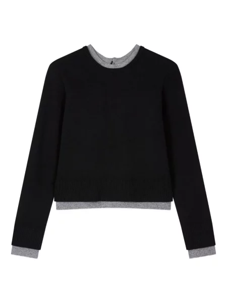 Pulover Studio Tomboy cu decolteu rotund negru