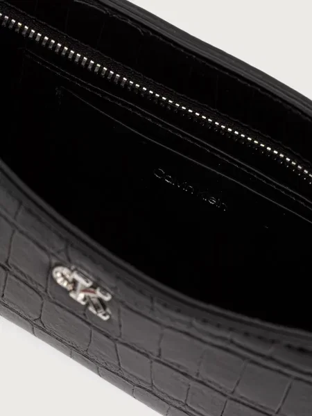 Calvin Klein Táska Ck Croc Small Shoulder Bag fekete