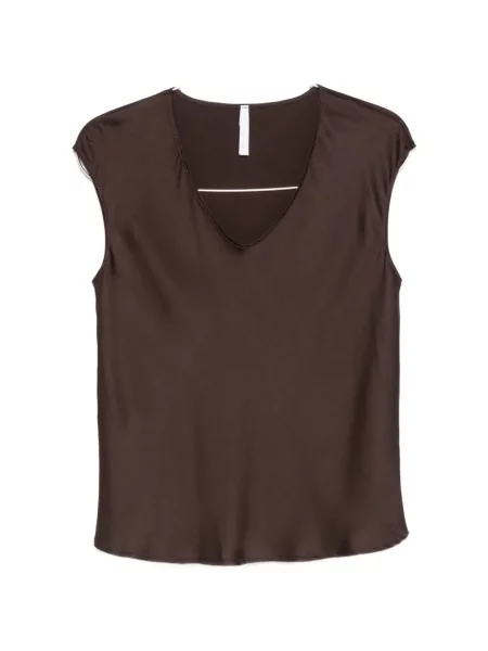 Top Imperial din satin maro