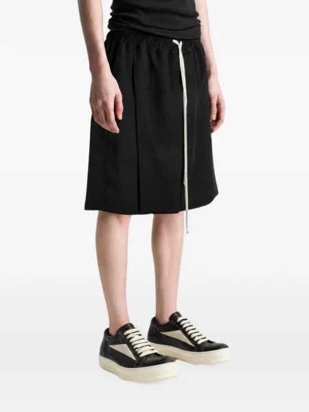 Pantaloni scurți Rick Owens cu cordon negru