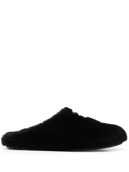 Papuci Givenchy din piele de oaie cu autograf negru
