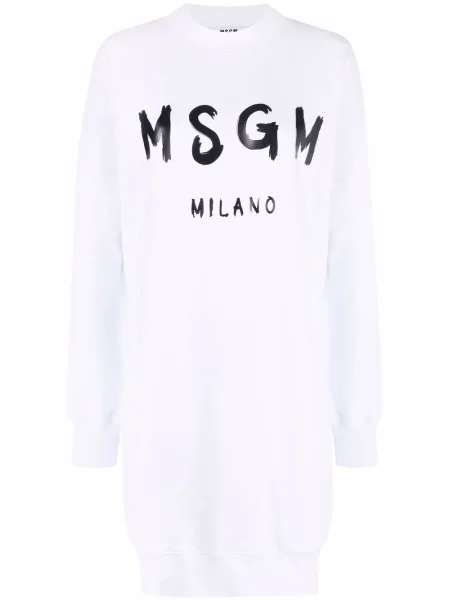 Rochie Msgm cu imagine de costum alb