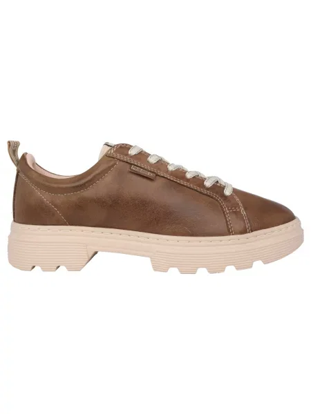 Sneakersy Pikolinos sznurowane skórzane brązowe