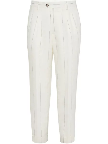 Pantaloni Brunello Cucinelli cu dungi alb