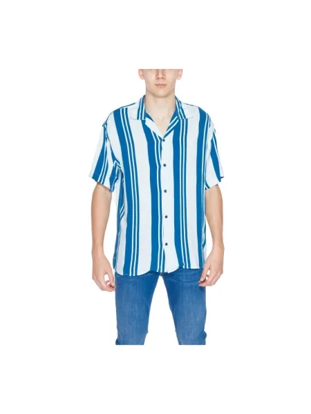 Koszula Jack & Jones w paski casual niebieska