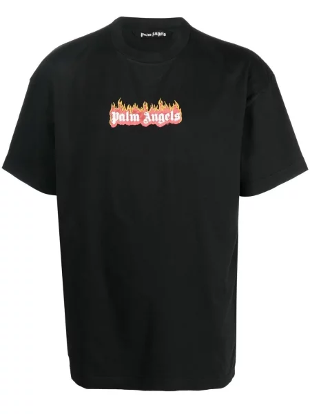 Tricou Palm Angels cu imagine alb