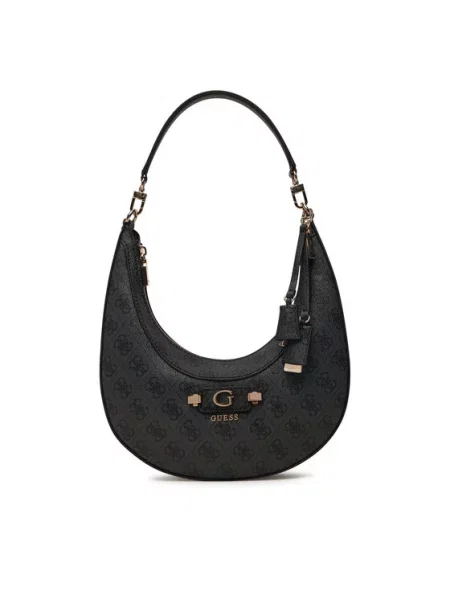 GUESS Geantă de umăr Lindsey gri negru