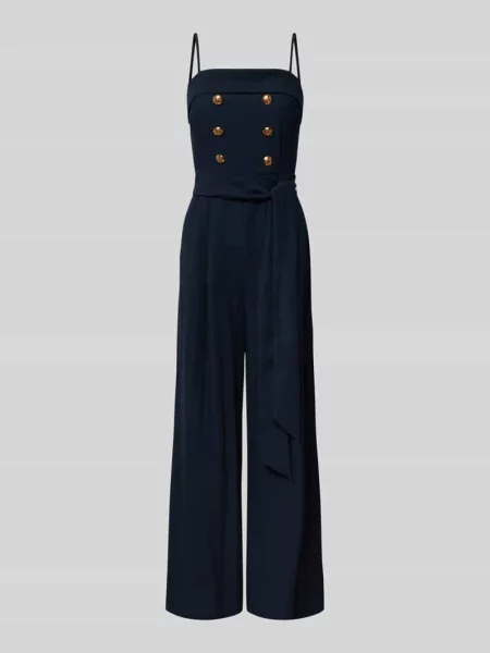 Szeroki kombinezon Ralph Lauren z dekoltem kwadratowym granatowy