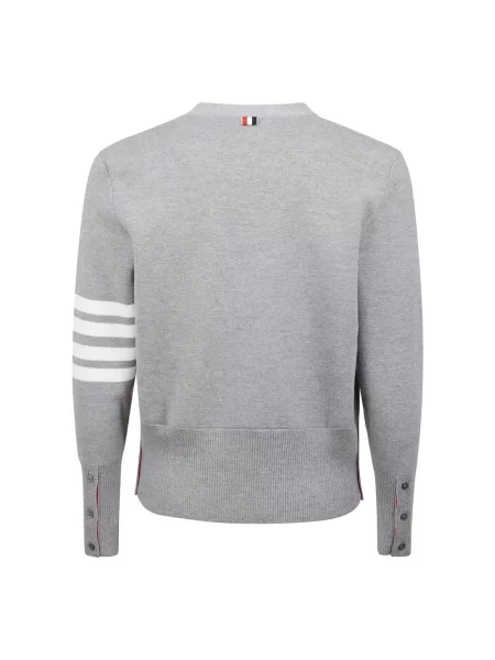 Sweter Thom Browne z dekoltem w serek szary