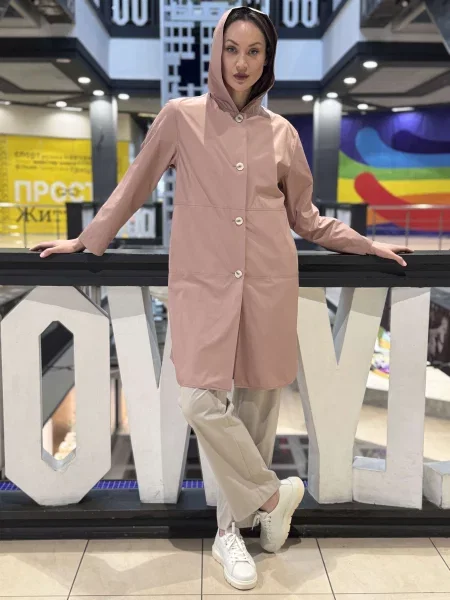 Плащ CAT ORANGE рожевий/сірий поліамід/поліестер сірий