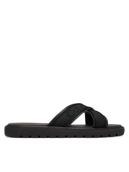 Calvin Klein Natikači Sq Molded Sandal Xcross Wb črna