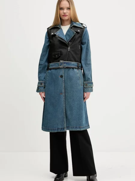 Desigual palton jeans DENIMBIK albastru