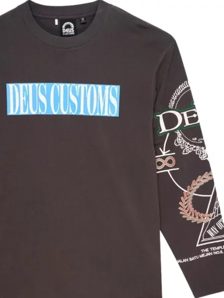 Tricou Deus Ex Machina cu imagine gri