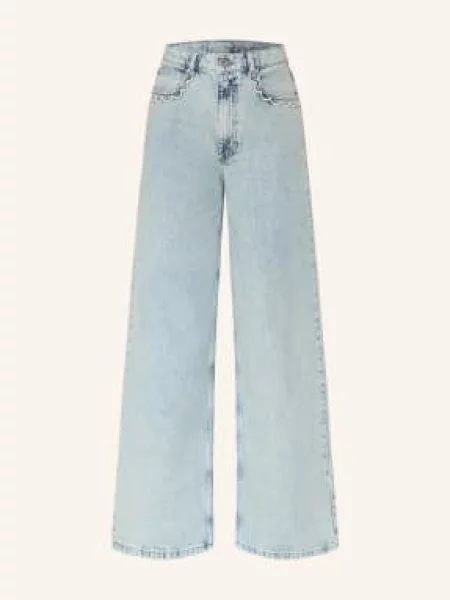Oh April Džíny S Rozšiřujícími Se Nohavicemi Aline light blue wash modré