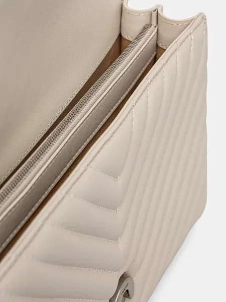 Pinko чанта crossbody дамска от кожа бежово