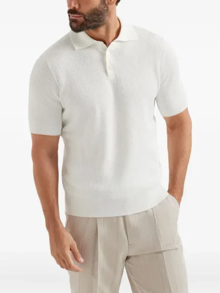 Polo Brunello Cucinelli alb